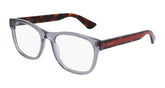 Square Transparent Grey Sheet Frame Unisex