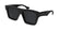 Square Black Sheet Frame Over Size Dark Grey Lens Lens UV Protection Unisex