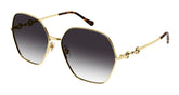 Square Metal Frame Grey Lens UV Protection Women