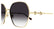 Square Metal Frame Grey Lens UV Protection Women