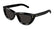 Cat Eye Shiny Black Sheet Frame Dark Grey Lens UV Protection Women