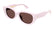 Cat Eye Shiny Pink Sheet Frame Brown Lens UV Protection Women