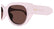 Cat Eye Shiny Pink Sheet Frame Brown Lens UV Protection Women