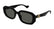 Ractangle Black Shiny Sheet Frame Dark Grey Lens UV Protection Women