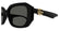 Ractangle Black Shiny Sheet Frame Dark Grey Lens UV Protection Women