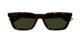 Cat Eye Shiny Brown Sheet Frame Green Lens UV Protection Women