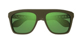 Square Matt Green Frame Green Lens UV Protection Men