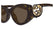 Cat Eye Shiny Brown Sheet Frame Brown Lens UV Protection Women