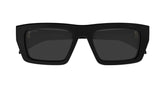 Ractangle Black Sheet Frame Grey Lens UV Protection Unisex