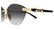 Cat Eye Black&Gold Rimless Frame Grey Lens UV Protection Women