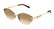 Cat Eye Golden Rimless Frame Brown Lens UV Protection Women