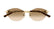 Cat Eye Golden Rimless Frame Brown Lens UV Protection Women
