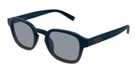 Square Blue Sheet Frame Grey Lens UV Protection Unisex